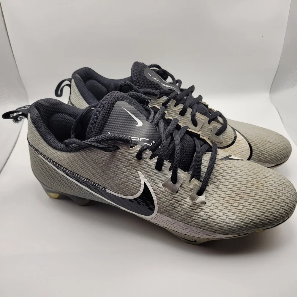 Nike Vapor Edge Pro 360 Grey Black Football Cleats DA5455-002 Mens 9.5